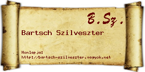 Bartsch Szilveszter névjegykártya